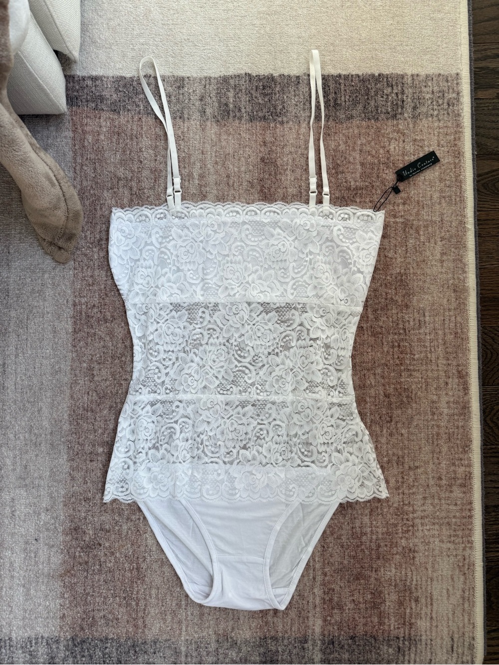 Undie Couture Lace White Body Suit